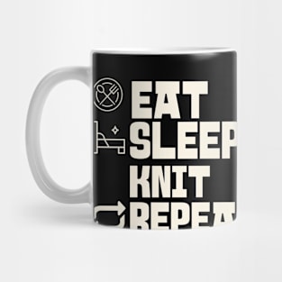 Eat Sleep Knit Repeat Mug